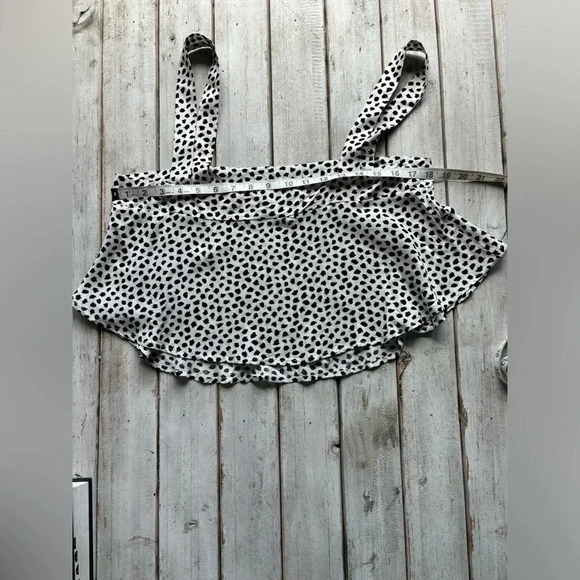 XIX-Palms, Honolulu, Hawaii, speckled b&w, flowy, crop, tank, size 2 - Picture 7 of 12